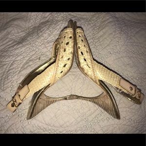 Miu Miu Prada woven leather heel sandal 38 M